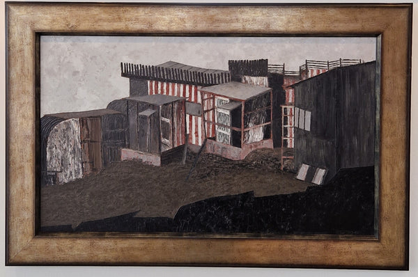 Pigeon Coups and Chicken Sheds 1961 Oil Painting by Jack Simcock