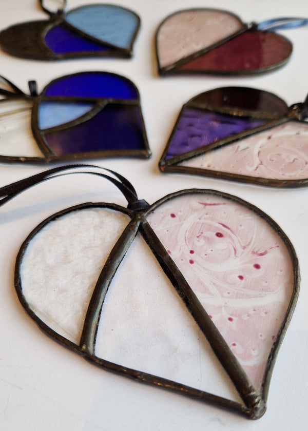 Stained Glass Heart Art 2024 by Bec Davies