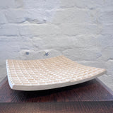 DH2 White Ceramic New York Grid Platter 2024 by Dave Harper