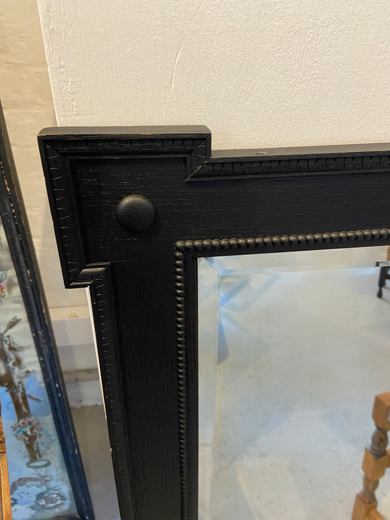 Mirror 1930s repaired and restored in ebony stain by Lost and Found Projects