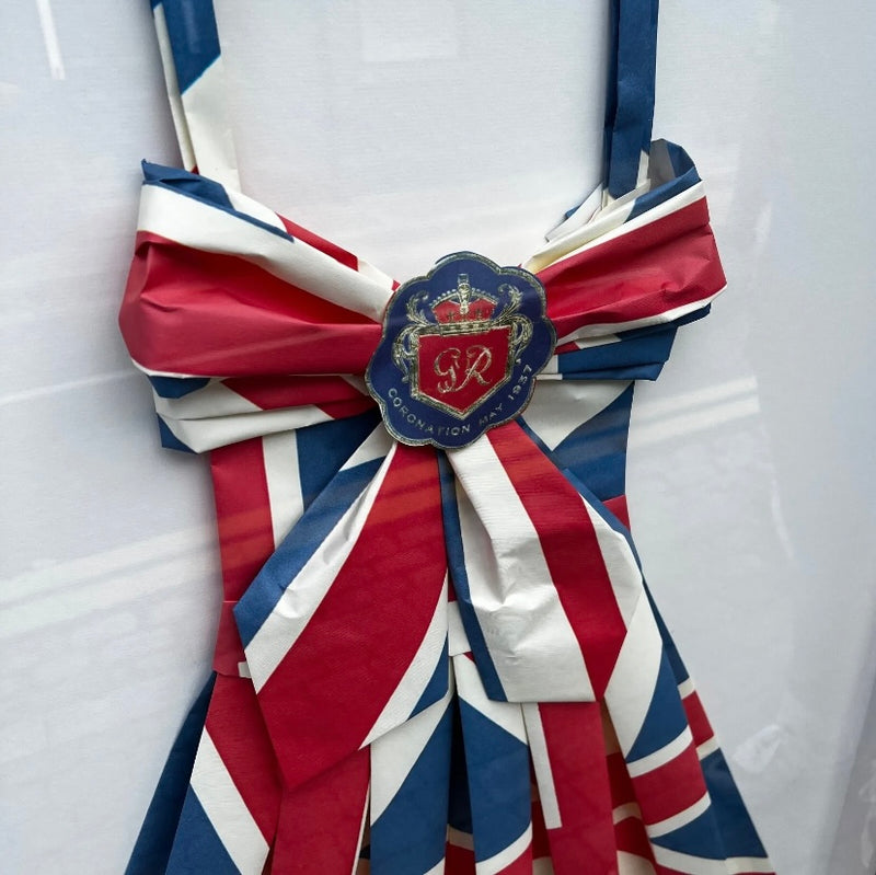 VINTAGE UNION FLAG ORIGAMI ART DRESS BOX FRAMED by Lost and Found Projects