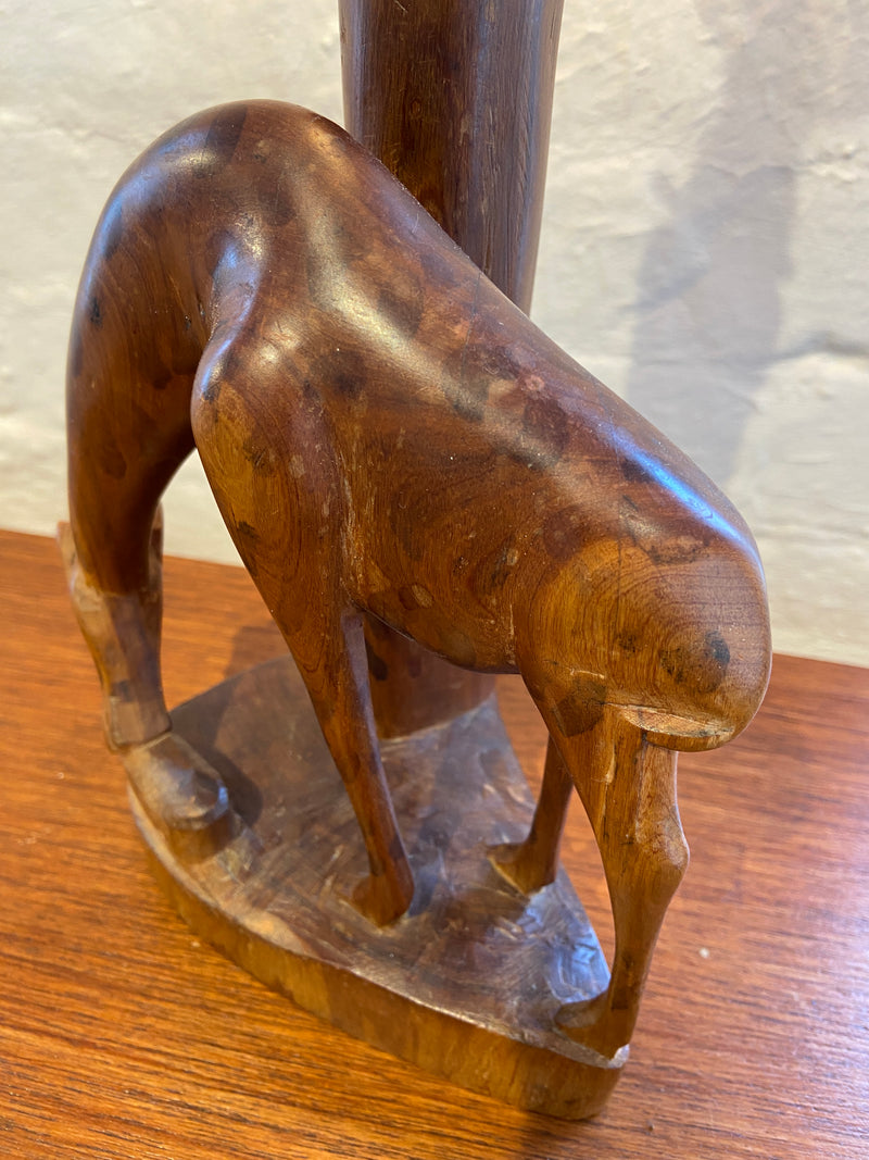 Vintage Mid Century African Carved Animal Lamp by Lost and Found Projects