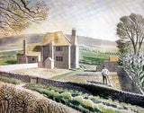 Art Greeting Cards II 2024 by Eric Ravilious A: Shepherd's Cottage (Firle) 1934 Cards from Barewall Art Gallery