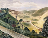 Art Greeting Cards II 2024 by Eric Ravilious B: The Causeway Wiltshire Downs 1937 Cards from Barewall Art Gallery