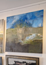 Birch Trees with Sky by Claire Vardy - White by Barewall