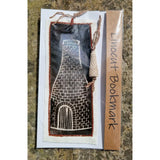 Bottle Kiln Linocut Bookmarks with Clay Bottle 2024 by Shauna McCann Bottle Kiln lino on stone with maroon stitch Book from Barewall Art Gallery