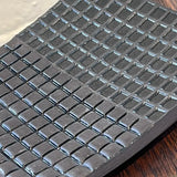 DH1 Black Ceramic New York Grid Platter 2024 by Dave Harper Ceramics from Barewall Art Gallery