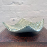 DH10 Ceramic Square Green Abstract Platter 2024 by Dave Harper Ceramics from Barewall Art Gallery