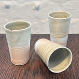 DH8 Set of Three Ceramic Porcelain Mini Vases 2024 by Dave Harper Ceramics from Barewall Art Gallery