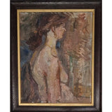 EN08Oil Nude Standing c1950s by Enos Lovatt Original Art from Barewall Art Gallery