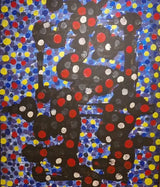 EN0CB001 Abstract 1989 acrylic on cardboard by Enos Lovatt Original Art from Barewall Art Gallery