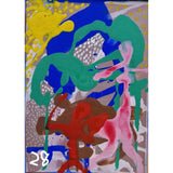 ENLA001 Small Acrylic Flow Series 1990s by Enos Lovatt 28 - SOLD Original Art from Barewall Art Gallery