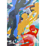 ENLA001 Small Acrylic Flow Series 1990s by Enos Lovatt by Barewall