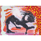 ENLA001 Small Acrylic Flow Series 1990s by Enos Lovatt by Barewall