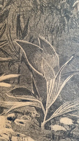 Florida Monotype print c. 1964 by Edna Ginesi Original Art from Barewall Art Gallery