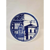 FLUX Archibex Collection by Rebecca Hogg for FLUX Stoke on Trent Plate 8" Cobalt Ceramics from Barewall Art Gallery