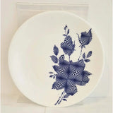 FLUX Geometrix Collection by Sarah Callard for FLUX Stoke on Trent Plate 8" Cobalt Ceramics from Barewall Art Gallery