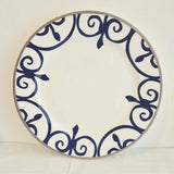 FLUX Rosette Collection by Denise Maloney for FLUX Stoke on Trent Charger 14" Platinum Ceramics from Barewall Art Gallery