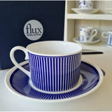 FLUX Solas Collection by Anthony Horrigan for FLUX Stoke on Trent Tea cup and saucer Cobalt Ceramics from Barewall Art Gallery