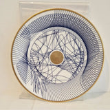 FLUX Spiro Collection by Harry Davies for FLUX Stoke on Trent Plate 8" Gold Ceramics from Barewall Art Gallery