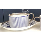 FLUX Tropical Collection by Neusa Bossa for FLUX Stoke on Trent Tea cup and saucer Platinum Ceramics from Barewall Art Gallery