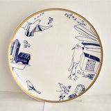 FLUX Zoo range by Rebecca Hogg for FLUX Stoke on Trent Plate 10" Gold Ceramics from Barewall Art Gallery