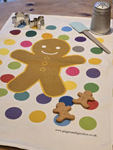 Gingerbread Man Tea Towels by Ginger and Spice Larder Gift from Barewall Art Gallery