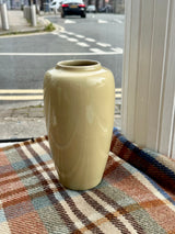 Hand thrown muted yellow gloss finish vase by Agnete Hoy Ceramics from Barewall Art Gallery