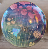JC2401 Wild Glories of the Corn Lustre Hand painted plate 1983 by Jonathan Cox Ceramics from Barewall Art Gallery