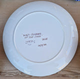 JC2401 Wild Glories of the Corn Lustre Hand painted plate 1983 by Jonathan Cox Ceramics from Barewall Art Gallery