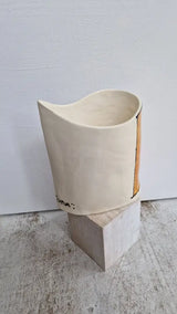 JC2405 Lydia lustre hand painted face vase 2023 by Jonathan Cox Ceramics from Barewall Art Gallery