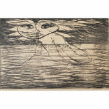 Monoprint Bride of the Sea IV 1969 by John Shelton by Barewall