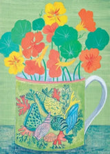 Ravilious Art Greeting Cards by Debbie George Nasturtium Shell Mug Gift from Barewall Art Gallery