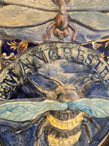 Oval Manchester Bee and Dragonfly 2025 by Philip Hardaker Ceramics from Barewall Art Gallery