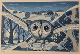The Aviator 2023 Lino Print by Louise Edwards