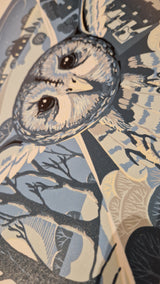 The Aviator 2023 Lino Print by Louise Edwards