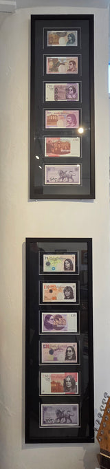 Full Set of Ozzy Osbourne Bank Notes Art - Framed with signed certificate by Dion Kitson Lithograph from Barewall Art Gallery
