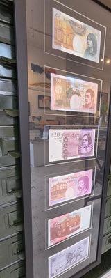 Full Set of Ozzy Osbourne Bank Notes Art - Framed with signed certificate by Dion Kitson Lithograph from Barewall Art Gallery