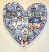 Large Blue Heart 2024 by Philip Hardaker Ceramics from Barewall Art Gallery