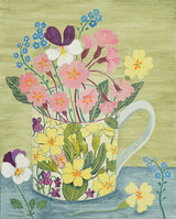 Spring Card Collection Greeting Cards 2025 selected by Barewall Primrose Cup by Debbie George Cards from Barewall Art Gallery
