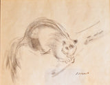 Squirrel on a Branch Drawing c1940s by Vivian Pitchforth RA by Barewall