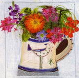 Still Life flowers greetings card collection by Emma Dunbar Posy on White card by Emma Dunbar Cards from Barewall Art Gallery
