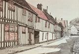 Street in Lavenham, Suffolk watercolour by Thomas Mountford Original Art from Barewall Art Gallery