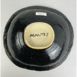 Thrown Stoneware Footed Dish with Two Birds by John Maltby Ceramics from Barewall Art Gallery
