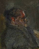 Two sided painting Female Head Study / Male Figure Sitting 2025 Oil by Richard Fitton Original Art from Barewall Art Gallery