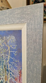 Woodland Misty Morning Tempera Painting by Kate Collins Original Art from Barewall Art Gallery