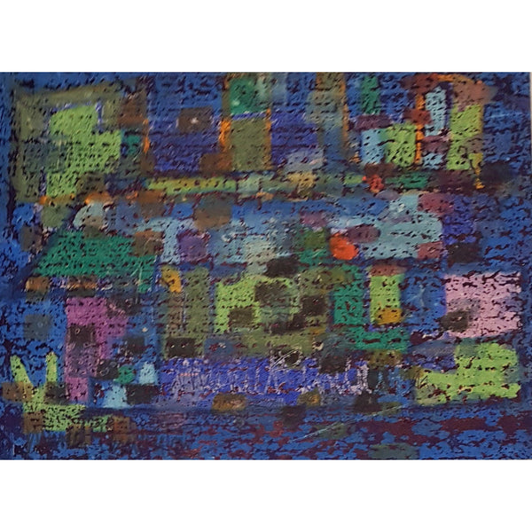 Abstract with wax crayons by Muriel Pemberton