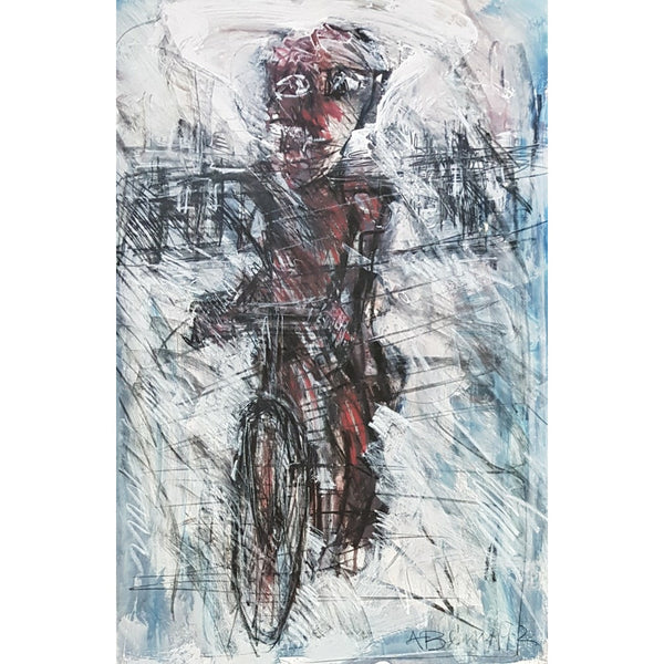 Man on Bicycle 1992 by Arthur Berry