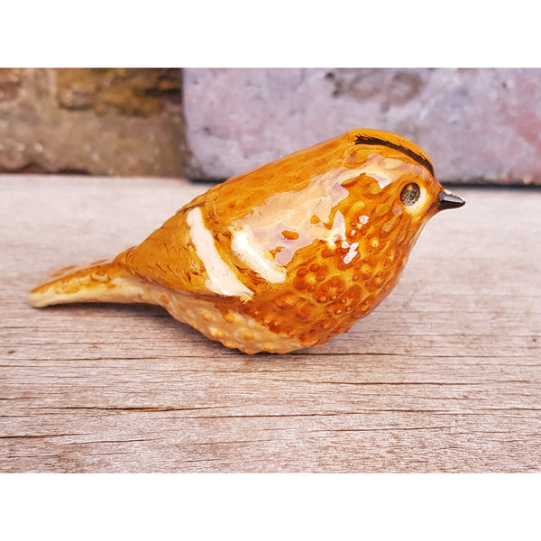 The Goldcrest Slipware Ceramic British Bird by Carole Glover