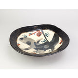 Thrown Stoneware Footed Dish with Two Birds by John Maltby Ceramics from Barewall Art Gallery